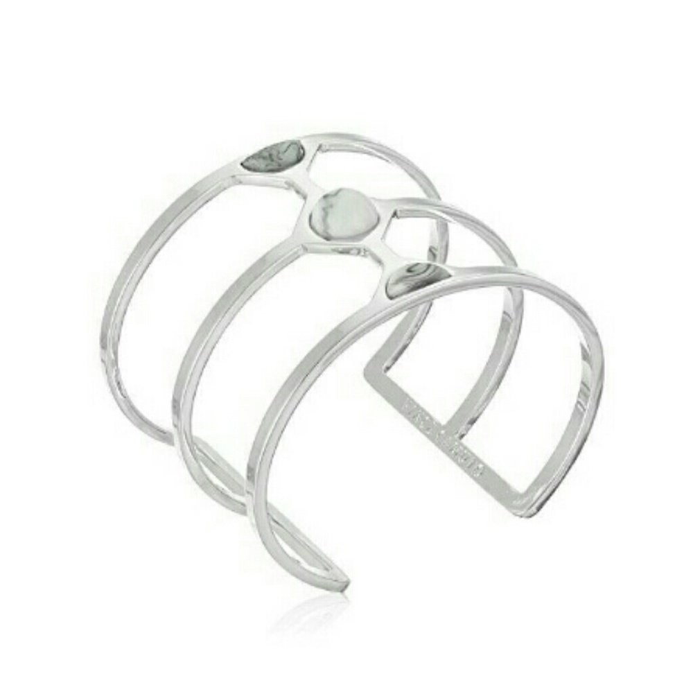 Vince Camuto Milky Resin Light Rhodium Cuff - Picture 4 of 4