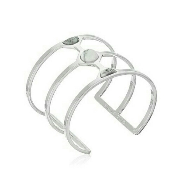 Vince Camuto Milky Resin Light Rhodium Cuff - Picture 4 of 4