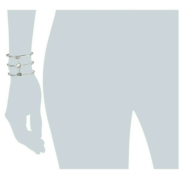 Vince Camuto Milky Resin Light Rhodium Cuff - Picture 3 of 4