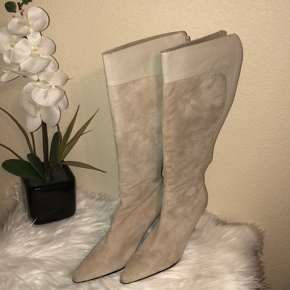 Suede and Leather Enzo Angiolini Boots 👢!
