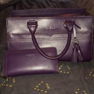 Cole Haan Gladstone satchel & matching zip wallet