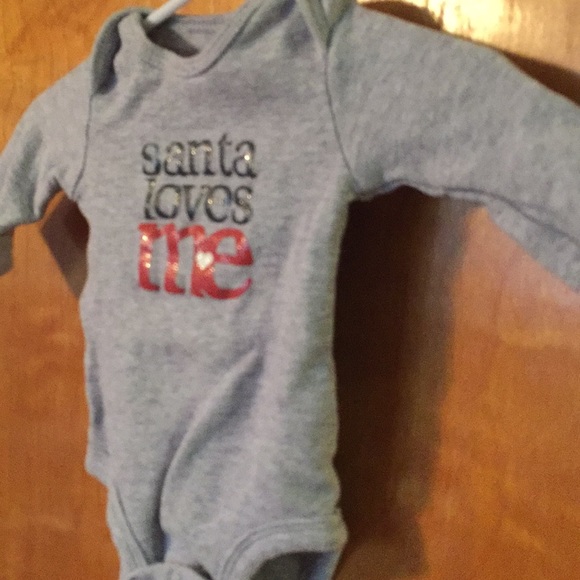 Newborn Baby, Carter’s, Gray Christmas Bodysuit - Picture 4 of 6