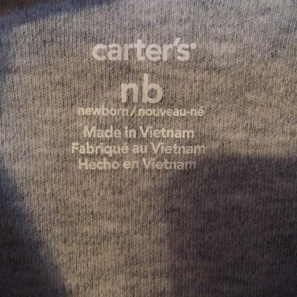 Newborn Baby, Carter’s, Gray Christmas Bodysuit - Picture 6 of 6