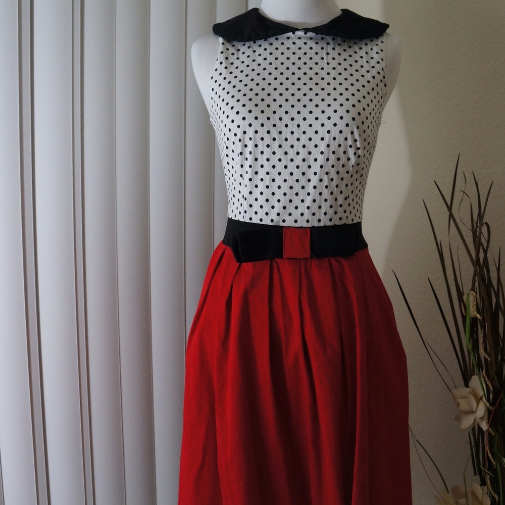 Vintage  Polka dot Red/Black  Dress