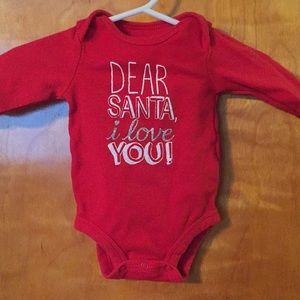 Newborn Baby, Carter’s, Christmas Bodysuit, Red