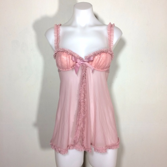Pink babydoll teddy clearance