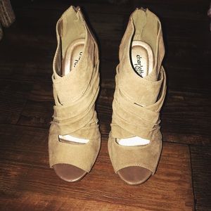 Charlotte Russe wedges - brown - size 8