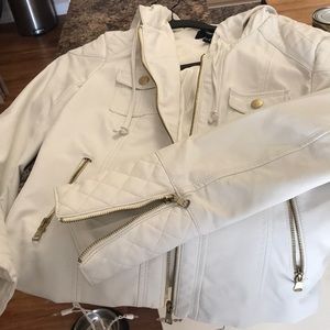 White leather jacket