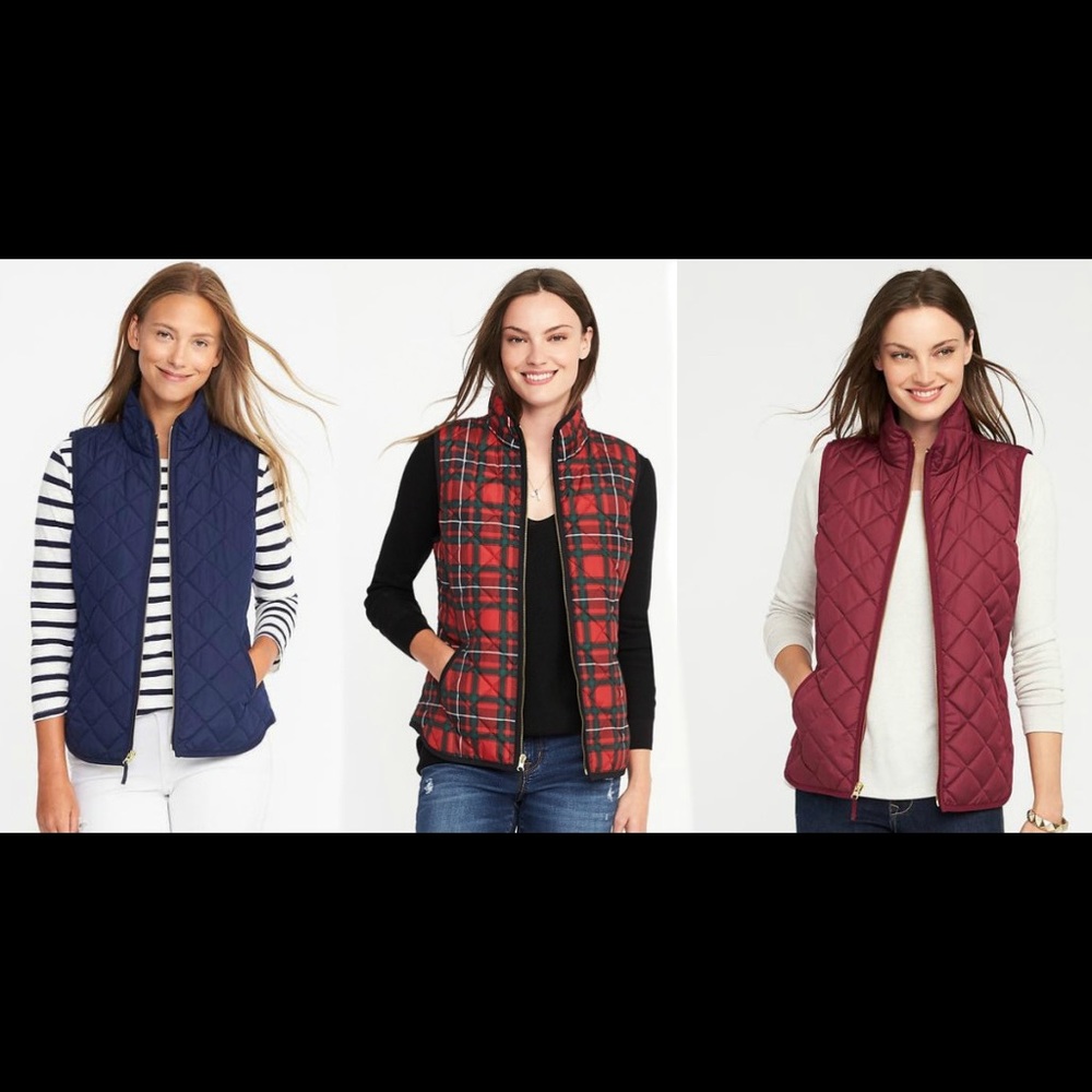 Black old navy quilted vest.