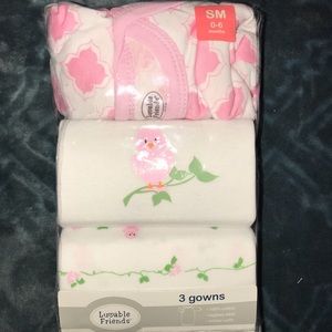 Brand new baby girl gowns 0-6 months