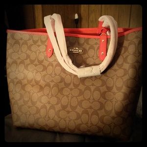 Coach reversible tote