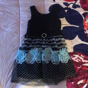 IRIS & IVY Girl’s Size 10 Black Floral Dress