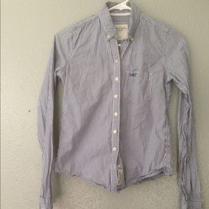 Abercrombie & Fitch Blue Stripe Button-down
