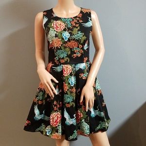 Printed Fit & Flare Dress