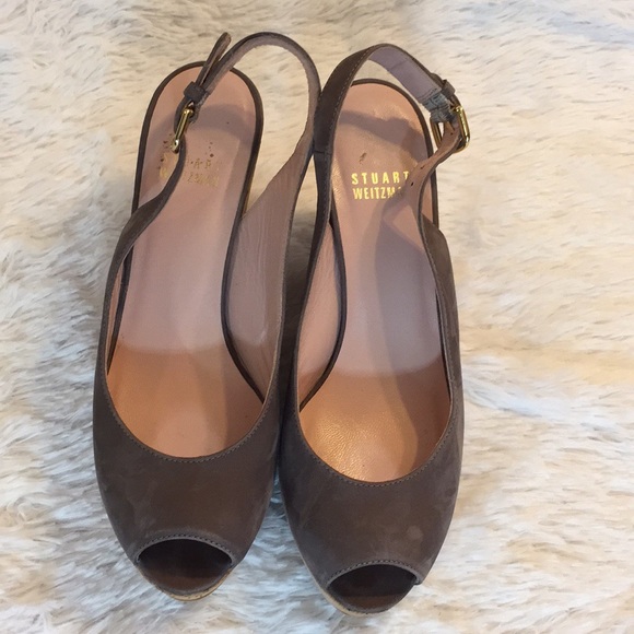 Shoes - Stuart Weitzman Peep Toe Wedges