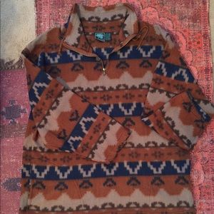 Vintage Aztec fleece half zip pullover