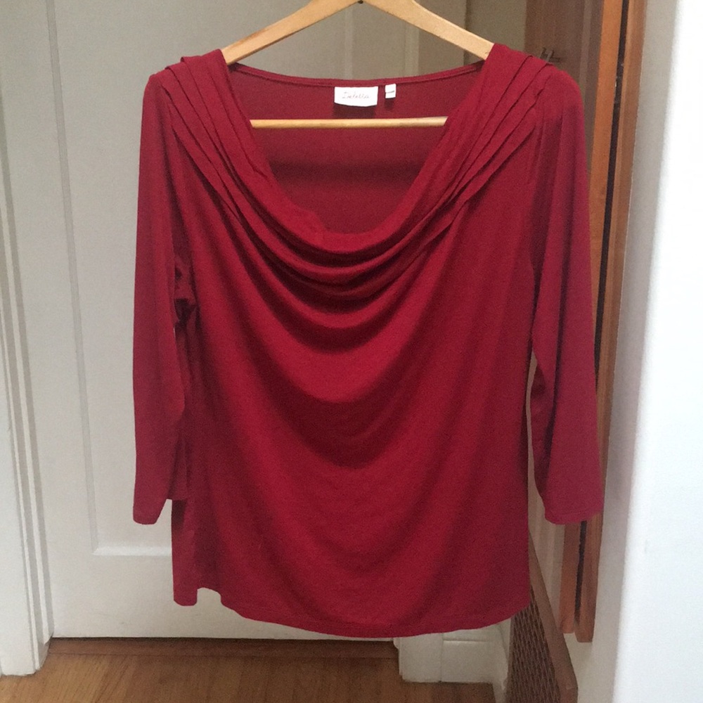 Red Anthropologie Top (Deletta)
