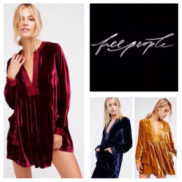 Free People Dresses & Skirts - 🆕Free People Choose Me Velvet Mini Dress.  NWOT.