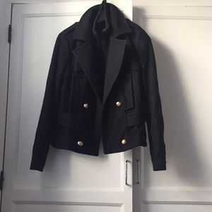 Black wool coat