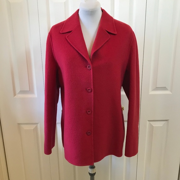 Talbots Jackets & Blazers - Talbots Red Wool Jacket Coat sz 10