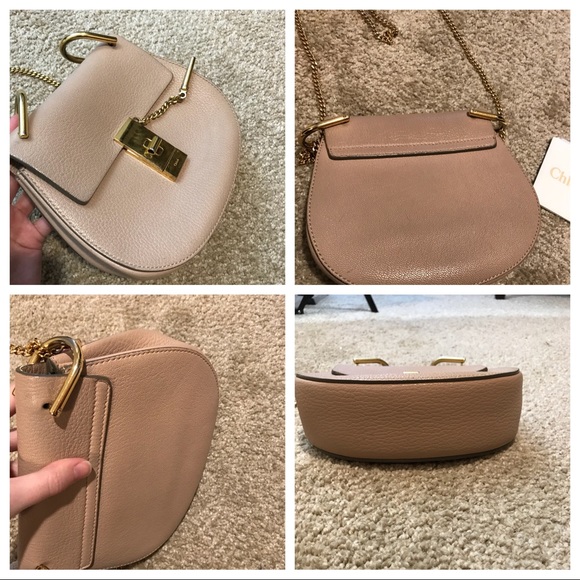 Chloe mini drew cement pink crossbody bag - Picture 2 of 8