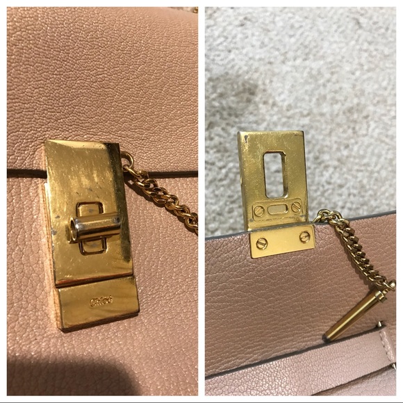 Chloe mini drew cement pink crossbody bag - Picture 3 of 8