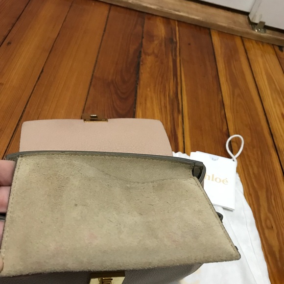 Chloe mini drew cement pink crossbody bag - Picture 7 of 8