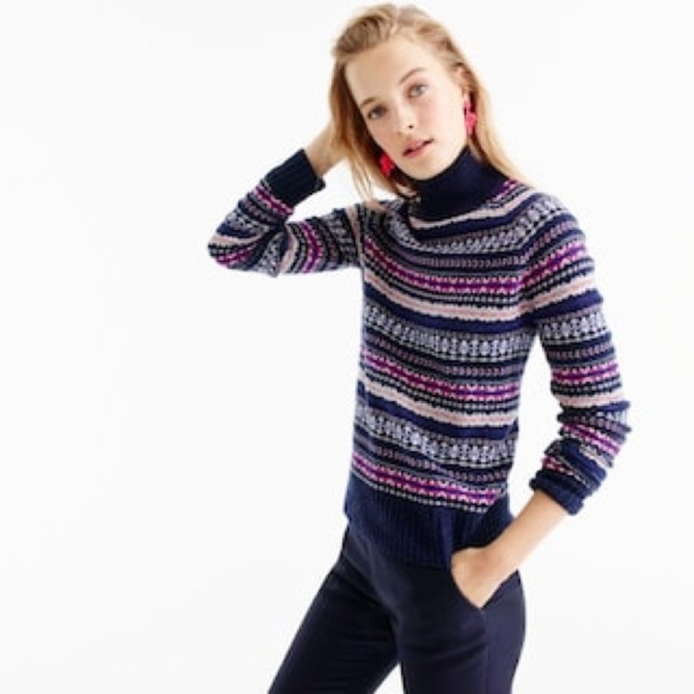 J.Crew Fair Isle Turtleneck Sweater
