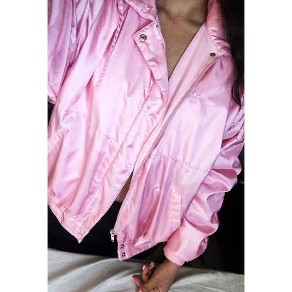 vintage pink adidas jacket