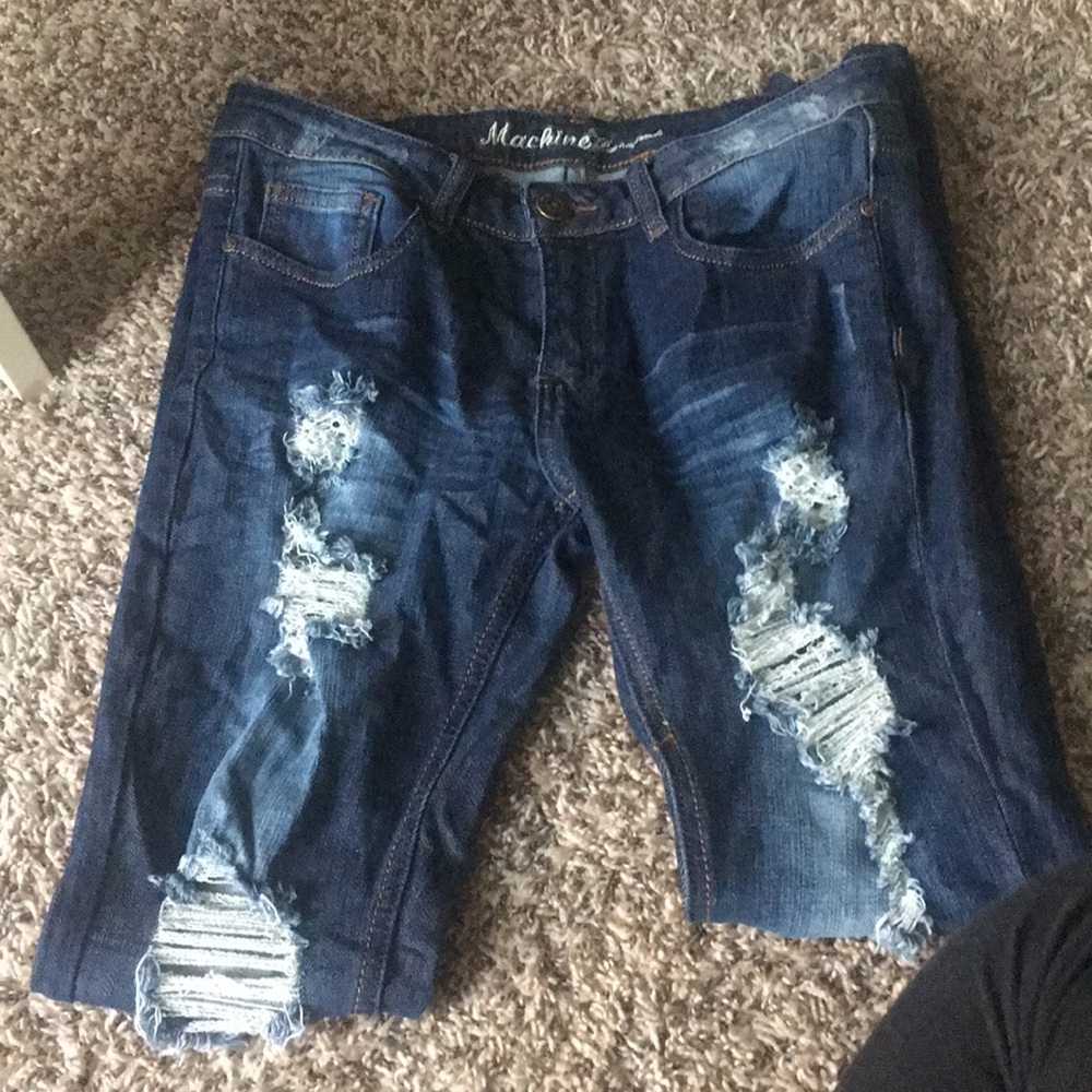 distressed skinny jeans