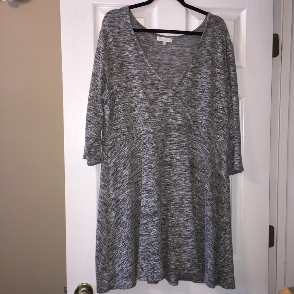Long Sleeve Sweater Dress, 3X
