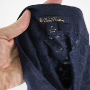 Brooks Brothers Embroidered Linen Maxi Skirt