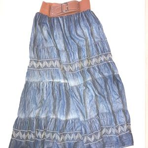 Denim Maxi Skirt
