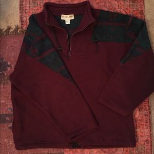Trail’s end vintage Aztec fleece half zip pullover