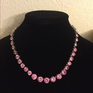 Pink gemstone necklace