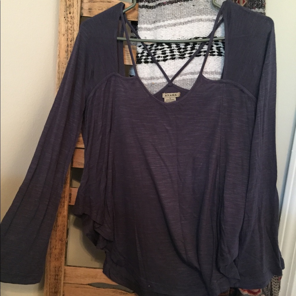 Anama strappy bell sleeve top