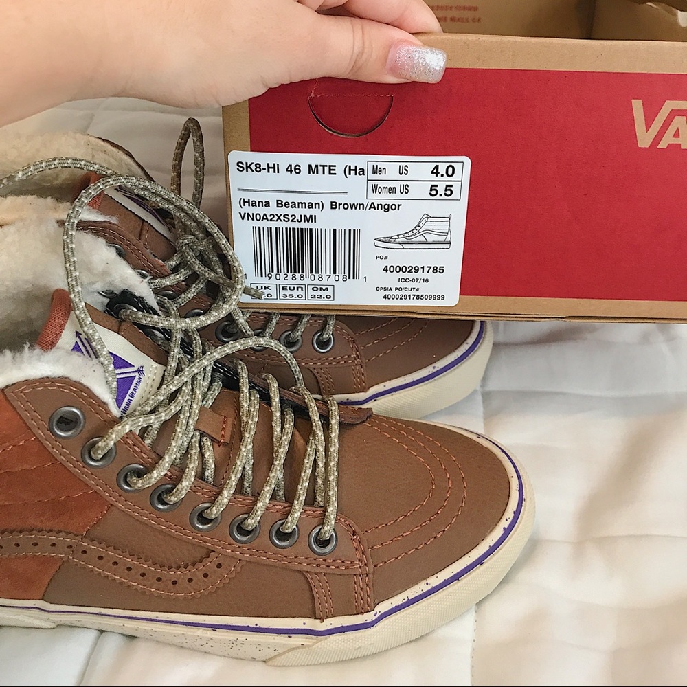 Fur Lined High Top Vans