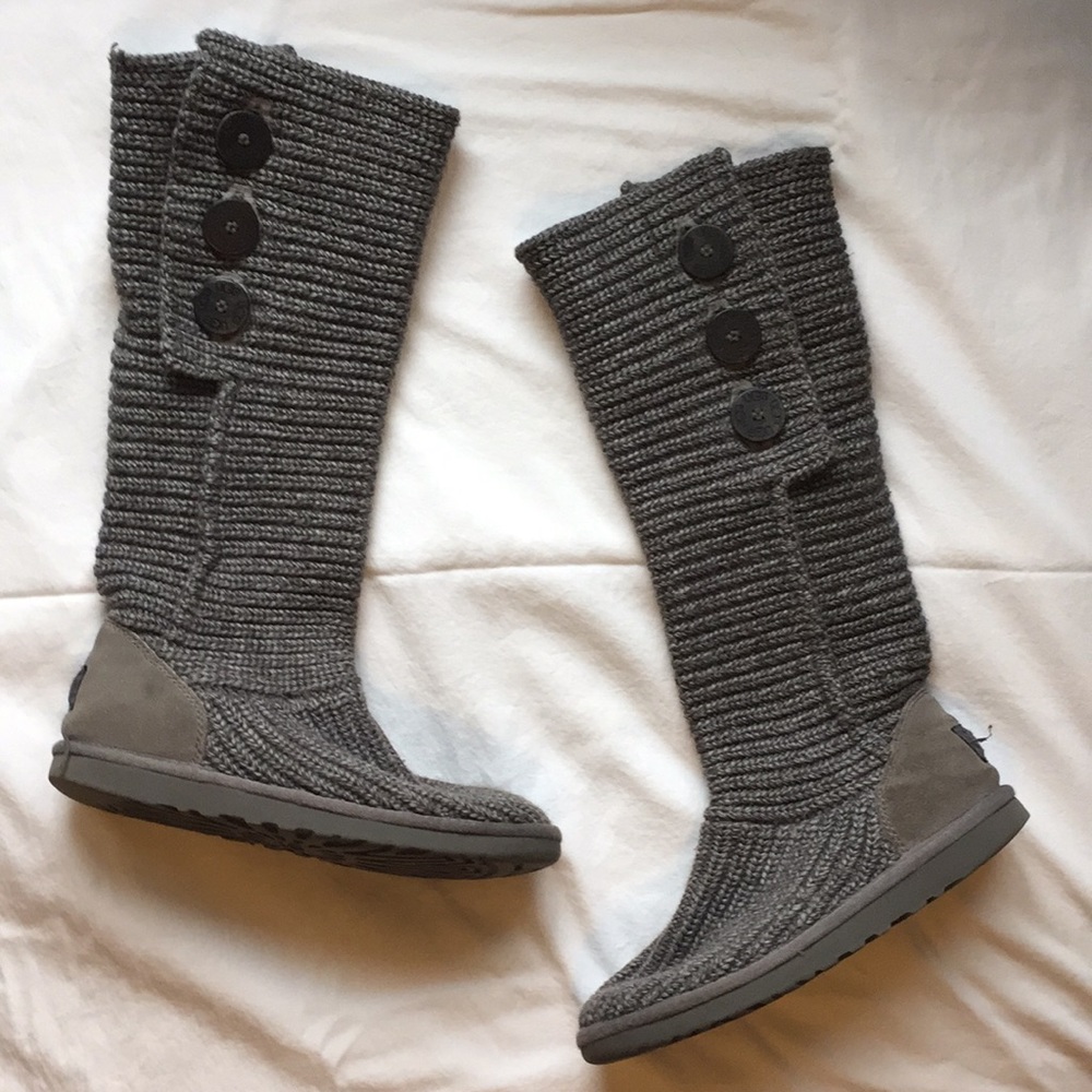 UGG Classic Cardy Button Detailed Knit Boots