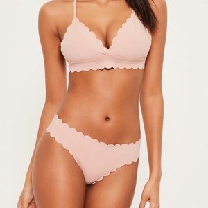 Missguided Scalloped Bikini Set