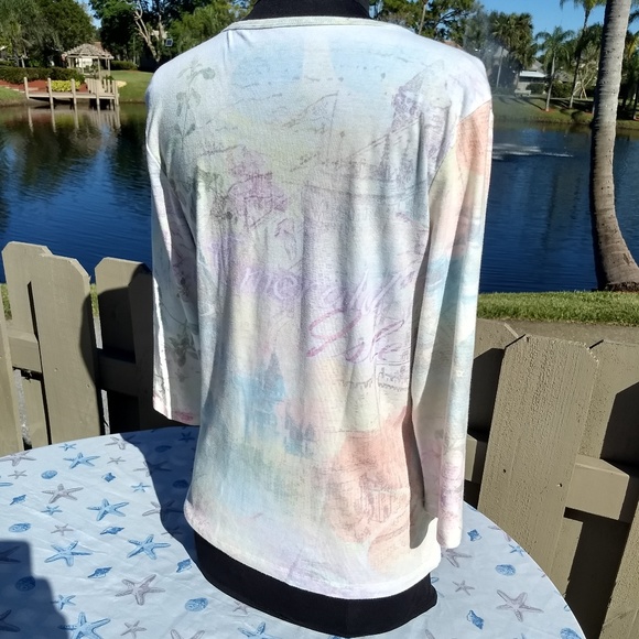 EMMA JAMES LS SEQUINED PASTEL CASUAL EUC - Picture 6 of 8