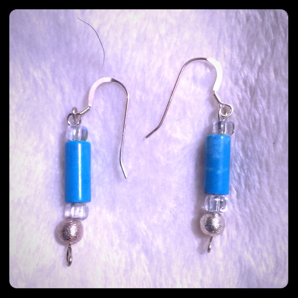 STERLING SILVER & TURQUOISE EARRINGS
