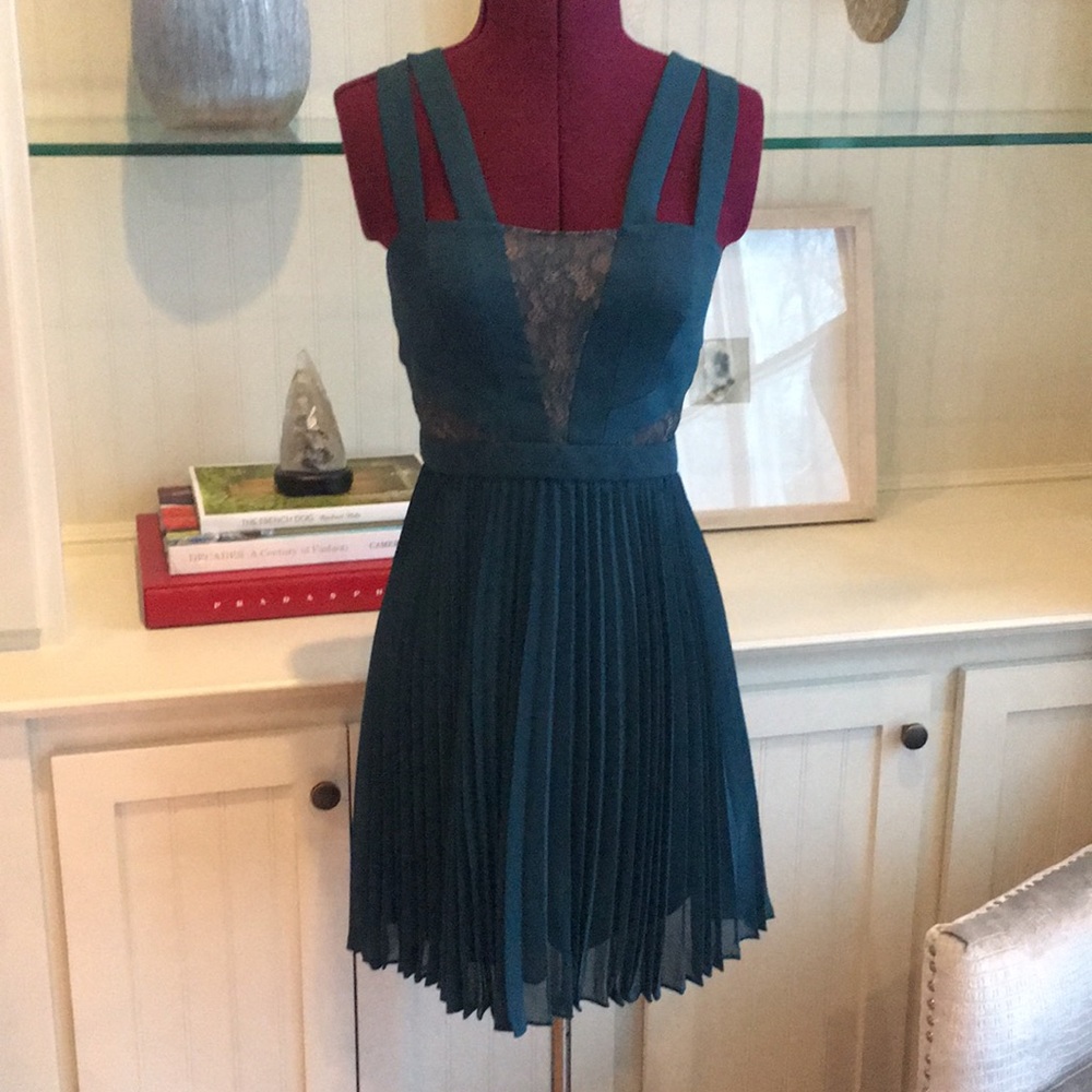 BCBGMaxAzria Dark Teal/Green Tenzin Dress NWT