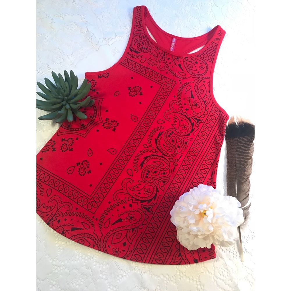 Red Paisley Tank