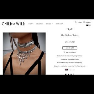 Child of Wild The Tudor Elizabethan Choker