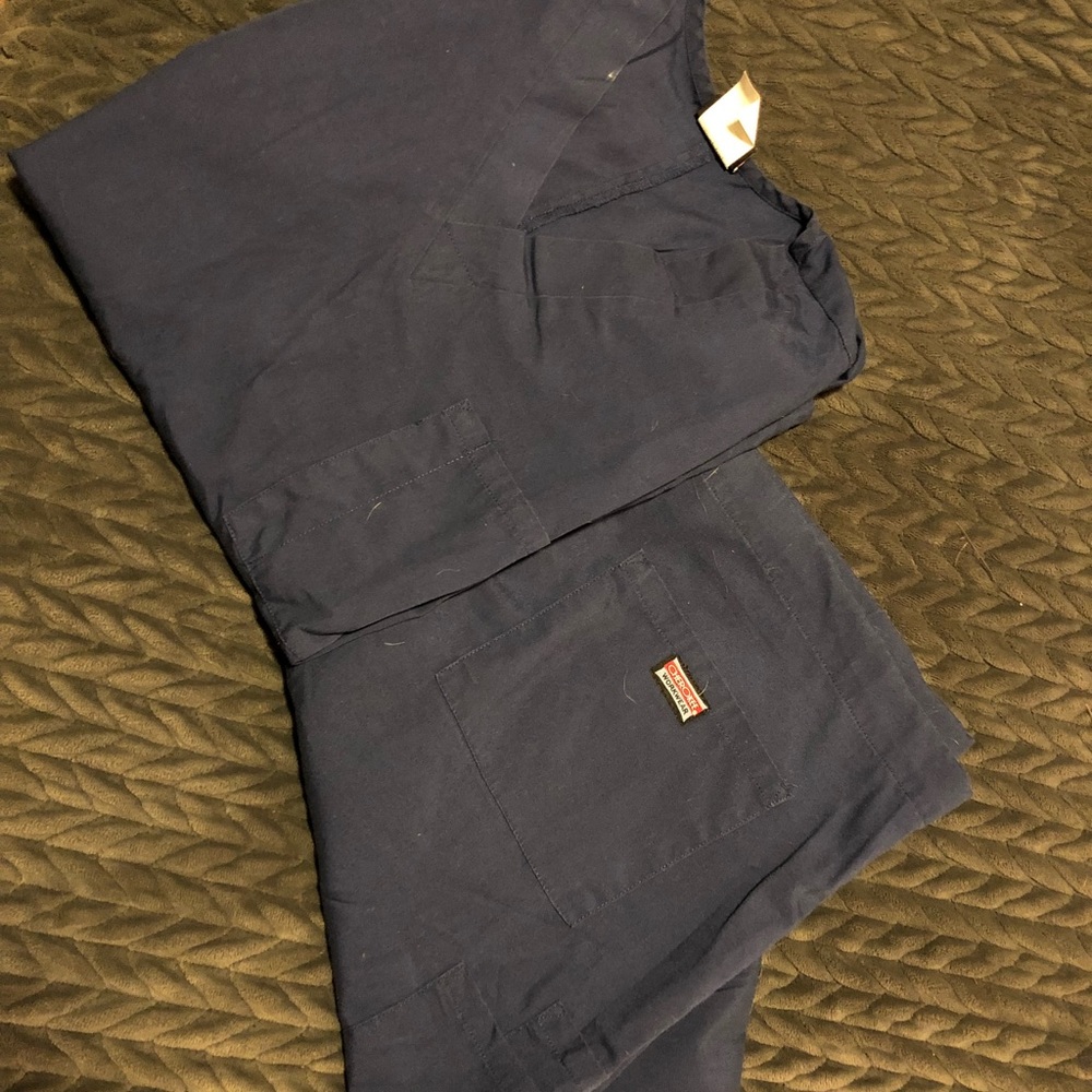 navy blue cherokee scrub set