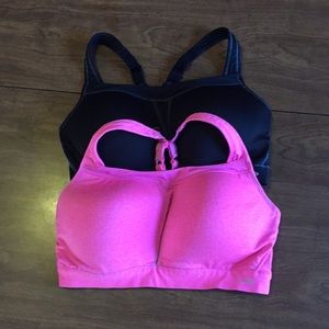 Champion Duo Dry sports bra — 1 black & 1 pink