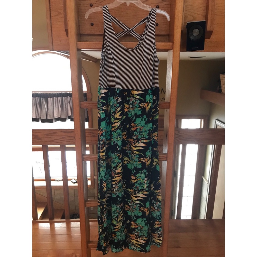 Multi-patterned Maxi Dress