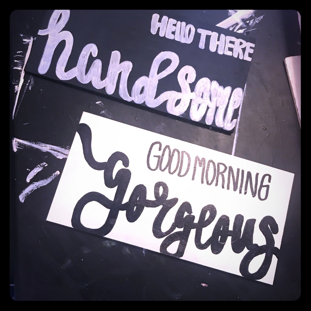 Handsome and gorgeous signs