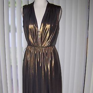 Bebe Metallic Gold Formal Dress