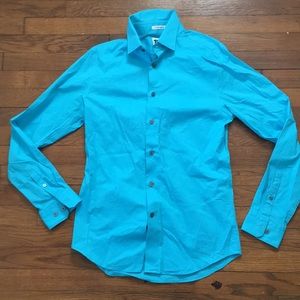 Express extra slim fit size small blue